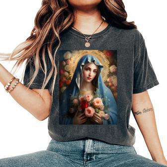 Our Lady Virgin Mary Holy Mary Holy Virgin Mother Mary Women's Oversized Comfort T-Shirt - Thegiftio UK