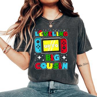 Leveling Up To Big Cousin 2024 Gaming Boys Girls Toddler Women's Oversized Comfort T-Shirt - Monsterry CA