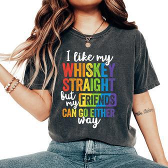 Lgbt Pride Ally Pun March Parade Whiskey Equality Dont Hate Women's Oversized Comfort T-Shirt - Monsterry
