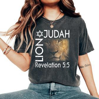 Lion Of Judah Christian Messianic Women's Oversized Comfort T-Shirt - Seseable