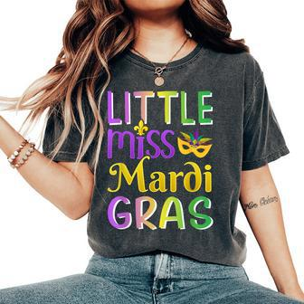 Little Miss Mardi Gras For New Orleans Costume Girls Women's Oversized Comfort T-Shirt - Thegiftio UK