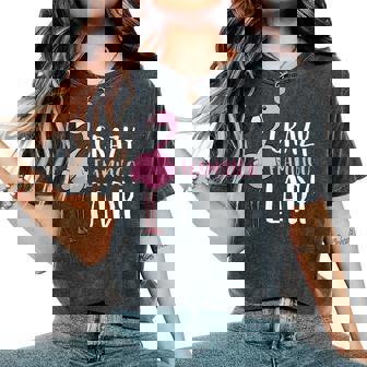 Love Flamingos Flamingo Girl Crazy Flamingo Lady Women's Oversized Comfort T-Shirt - Thegiftio
