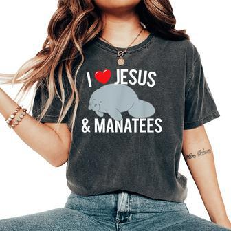 I Love Jesus And Mana Cute Christian Mana T Women's Oversized Comfort T-Shirt - Monsterry