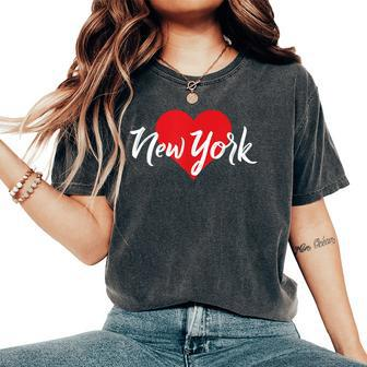 I Love New York For New York Lover Idea Women's Oversized Comfort T-Shirt - Thegiftio UK