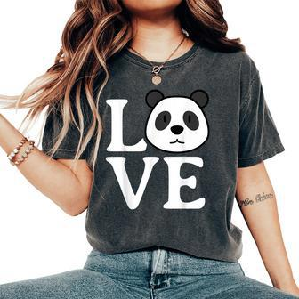 Love Pandas Panda Bear Lover Cool Panda Women's Oversized Comfort T-Shirt - Thegiftio UK