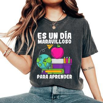 Maestras Spanish Teacher Maestra Hispanic Teacher Espanol Women's Oversized Comfort T-Shirt - Monsterry