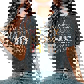 Mama Mommy Mom Bruh Mother's Day Boys Mom Life Leopard Women's Oversized Comfort T-Shirt | Mazezy
