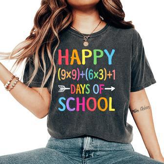 Math Formula 100 Days Of School Math Teacher 100Th Day Women's Oversized Comfort T-Shirt | Mazezy