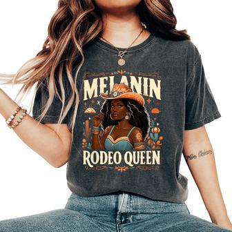 Melanin Rodeo Queen African-American Cowgirl Black Cowgirl Women's Oversized Comfort T-Shirt - Monsterry DE