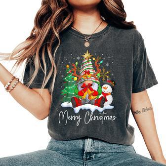 Merry Christmas Gnome Plaid Family Christmas For Men Women's Oversized Comfort T-Shirt - Monsterry