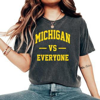 Michigan Vs Everyone Michigan Vs Eeverything Women Women's Oversized Comfort T-Shirt - Seseable
