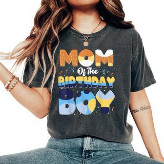 Mom And Dad Birthday Boy Dog Family Matching Women's Oversized Comfort T-Shirt - Monsterry