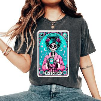 The Mom Tarot Card Skeleton Witch Mom Skull Mama Women's Oversized Comfort T-Shirt | Mazezy