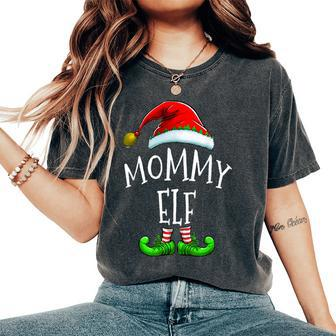 Mommy Elf Family Matching Christmas Women's Oversized Comfort T-Shirt - Seseable