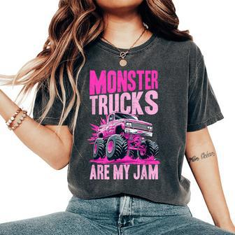 Monster Truck Toddler Girl Monster Trucks Are My Jam Women's Oversized Comfort T-Shirt - Monsterry UK
