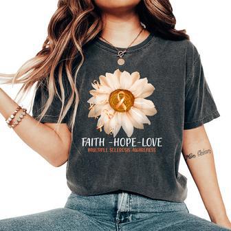 Multiple Sclerosis Awareness Flower Ms Awareness Women's Oversized Comfort T-Shirt - Thegiftio UK