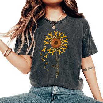 Multiple Sclerosis Awareness Sunflower Ribbon Ms Awareness Women's Oversized Comfort T-Shirt - Thegiftio UK