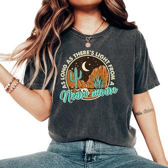 Neon Moon Cactus Country Mountain Vintage Retro Western Cow Women's Oversized Comfort T-Shirt - Monsterry AU