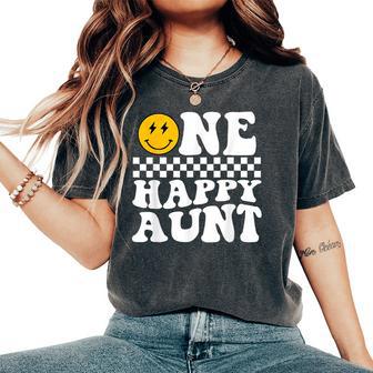 One Happy Dude 1St Birthday One Cool Aunt Family Matching Women's Oversized Comfort T-Shirt - Thegiftio UK