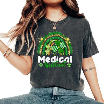 One Lucky Medical Assistant Rainbow St Patrick's Day Women's Oversized Comfort T-Shirt - Thegiftio UK