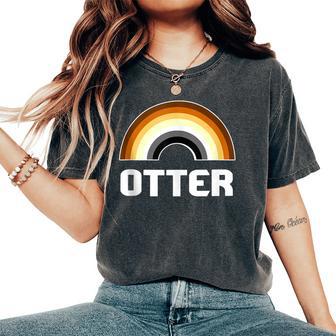 Otter Rainbow Gay Bear Lgbt Gay Pride Bear Wolf Women's Oversized Comfort T-Shirt - Monsterry AU