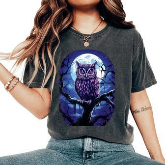 Owl Moon Graphic Girls Boys Women's Oversized Comfort T-Shirt | Mazezy UK