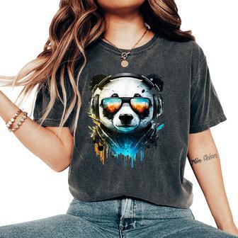 Panda Music Dj Controller Gaming Panda Women's Oversized Comfort T-Shirt - Thegiftio UK