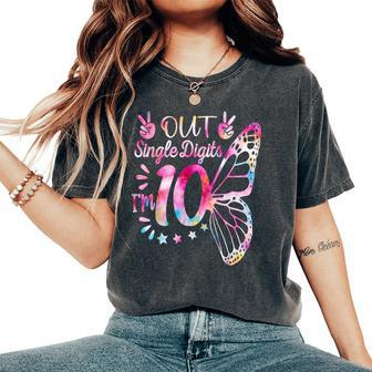 Peace Out Single Digits I'm 10Th Birthday For Girl Women's Oversized Comfort T-Shirt - Seseable