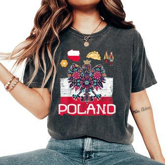Polska Polish Ideas For & Polish Folk Poland Flag Women's Oversized Comfort T-Shirt - Thegiftio UK