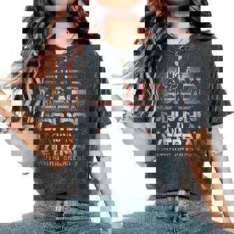 Pop Pop Veteran Father's Day From Daughter Wife For Dad Women's Oversized Comfort T-Shirt | Mazezy