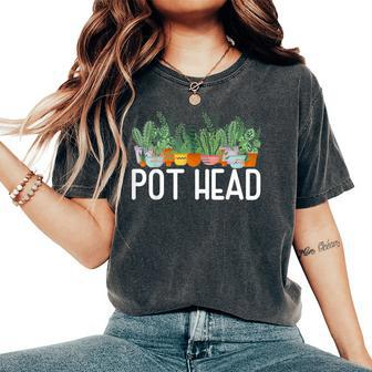 Pot Head Plant Gardener Women's Oversized Comfort T-Shirt | Mazezy