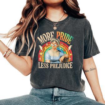 More Pride Less Prejudice Lgbtq Rainbow Women's Oversized Comfort T-Shirt - Thegiftio UK
