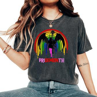 Pride Month Demon Pridemonth Demon Rainbow Cool Lgbt Women's Oversized Comfort T-Shirt - Monsterry AU