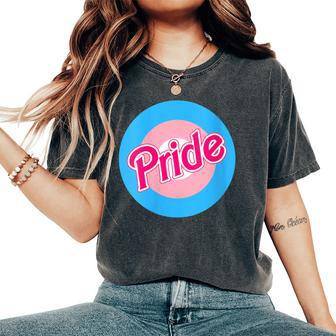 Pride Trans Flag Mod Target Bullseye Women's Oversized Comfort T-Shirt - Monsterry UK