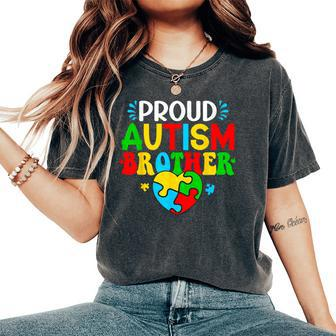 Proud Autism Brother Autism Awareness Autistic Sister Boys Women's Oversized Comfort T-Shirt - Monsterry