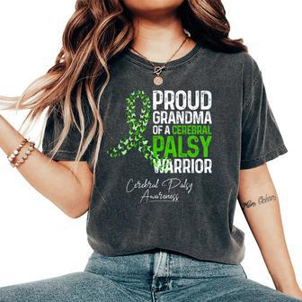 Proud Grandma Of A Cerebral Palsy Warrior Cp Awareness Women's Oversized Comfort T-Shirt - Seseable