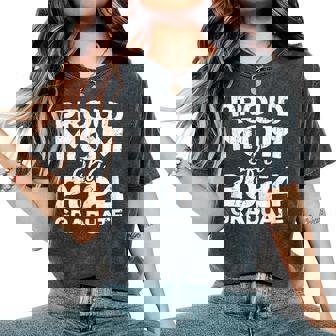 Proud Mom Of A 2024 Graduate Senior Class Graduation Women's Oversized Comfort T-Shirt | Mazezy