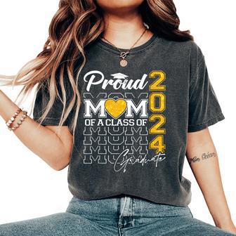 Proud Mom Of A Class Of 2024 Graduate Cute Senior 24 Women's Oversized Comfort T-Shirt - Thegiftio UK