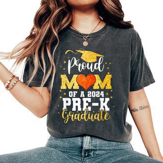 Proud Mom Of A Class Of 2024 Graduate Pre-K Graduation Women's Oversized Comfort T-Shirt - Seseable