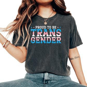 Proud To Be Transgender Rainbow Pride Lgbtq Trans Women's Oversized Comfort T-Shirt - Thegiftio UK