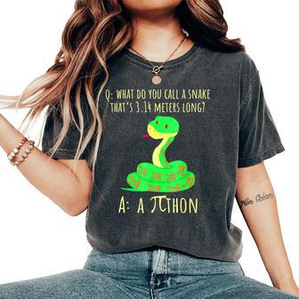 Python Pithon Pi Symbol Math Teacher Pi Day Women's Oversized Comfort T-Shirt - Monsterry