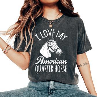 Quarter Horse Rodeo Barrel Racing Reining Horseback Women's Oversized Comfort T-Shirt - Monsterry DE