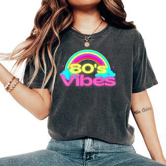 Rainbow Vintage 80'S Style Colorful Retro Women's Oversized Comfort T-Shirt - Monsterry