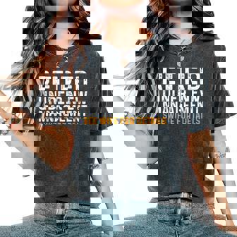 Retired Under New Management See Wife For Details Women's Oversized Comfort T-Shirt | Mazezy