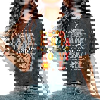 Retro Grandpa Of Groovy One Matching Family 1St Birthday Women's Oversized Comfort T-Shirt - Seseable