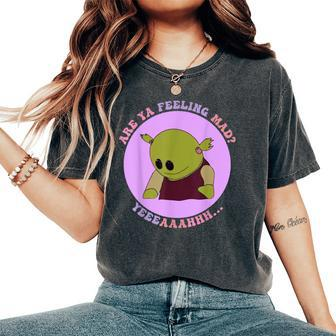 Retro Groovy Are You Feeling Mad Nanalan Women's Oversized Comfort T-Shirt | Mazezy