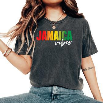 Retro Jamaica Vibes Jamaican Girls Vacation Souvenir Women's Oversized Comfort T-Shirt - Seseable