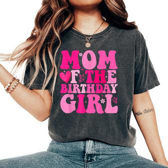 Retro Mom Of The Birthday Family Matching Girls Mama Women's Oversized Comfort T-Shirt - Seseable