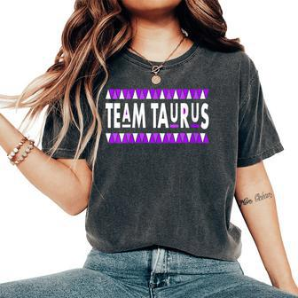 Retro Style Team Taurus Girl April Girl May Man Birthday Women's Oversized Comfort T-Shirt - Monsterry UK