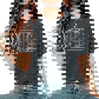 Rhythm Vintage Nation 1814 Aesthetic Typography Women's Oversized Comfort T-Shirt | Mazezy